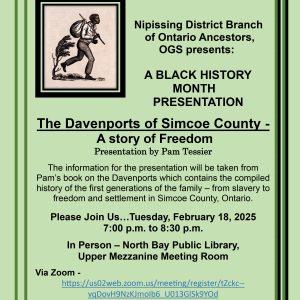 Nipissing Branch - The Davenports of Simcoe County - Pam Tessier